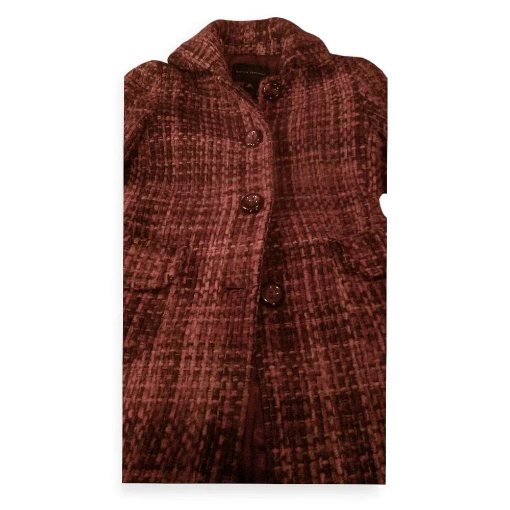 BANANA REPUBLIC Wool Tweed Single Breasted Coat XS - Picture 5 of 8
